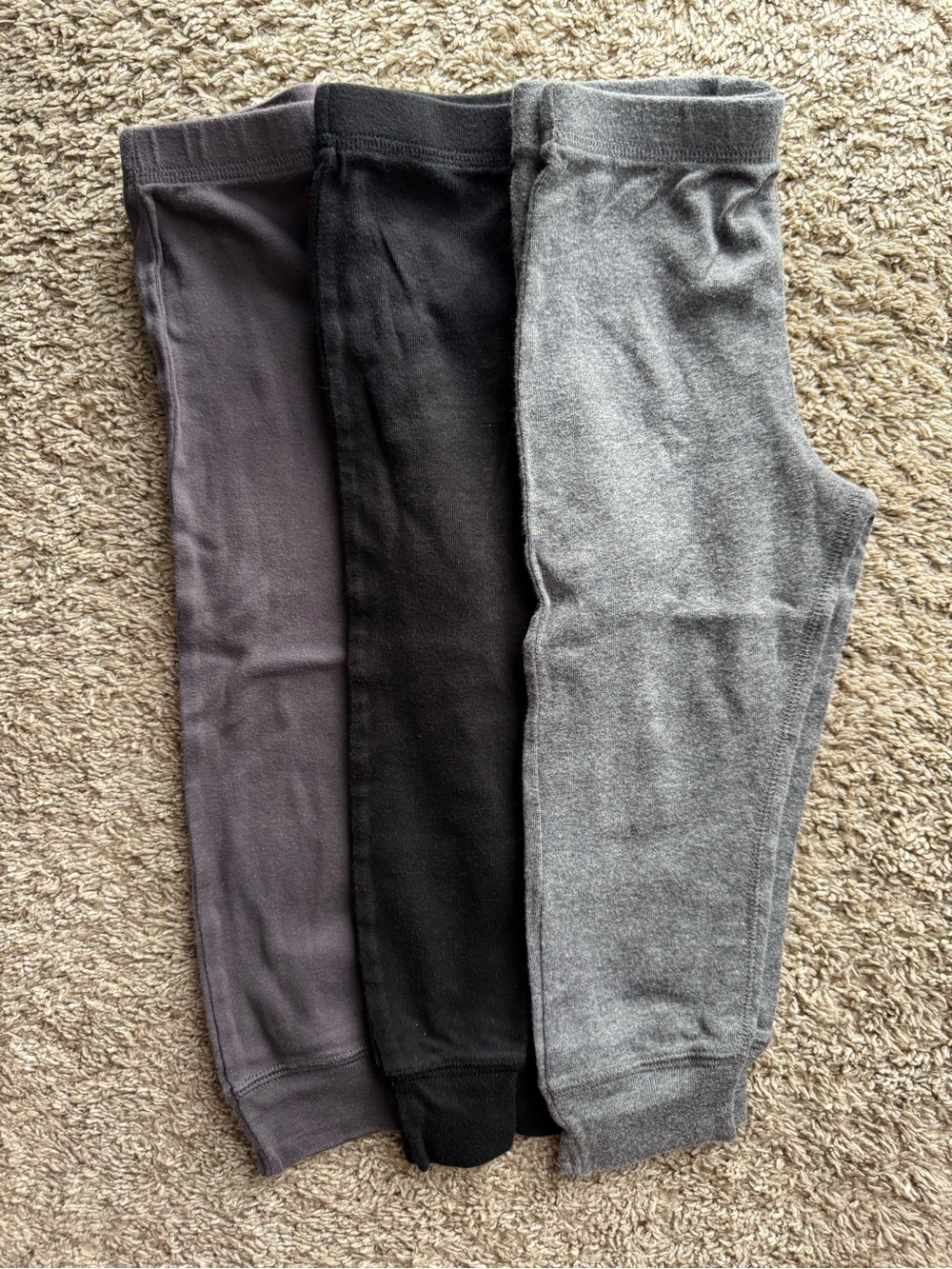Gerber Baby Toddler Pants 3 Pack Black Gray Charcoal